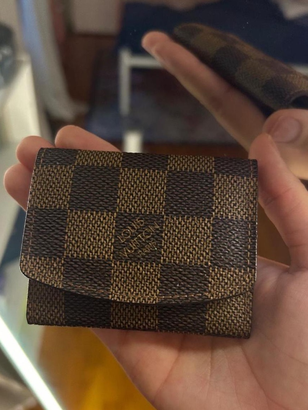 Louis Vuitton Brown Damier Ebene Compact Card Holder